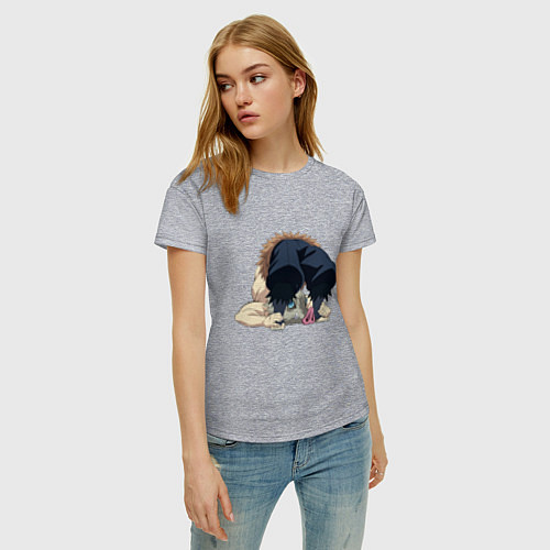 Женская футболка Клинок, рассекающий демонов / Меланж – фото 3