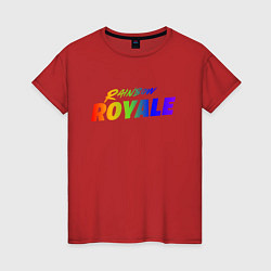Футболка хлопковая женская Rainbow Royale, цвет: красный