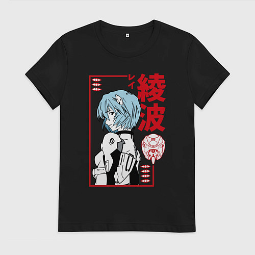 Женская футболка Рей Аянами EVA-00 / Черный – фото 1