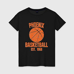 Футболка хлопковая женская Phoenix Basketball, цвет: черный