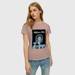 Футболка хлопковая женская Halloween Party, цвет: пыльно-розовый — фото 2