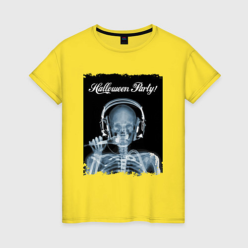Женская футболка Halloween Party / Желтый – фото 1