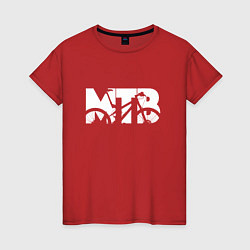 Футболка хлопковая женская МТБ MTB, цвет: красный