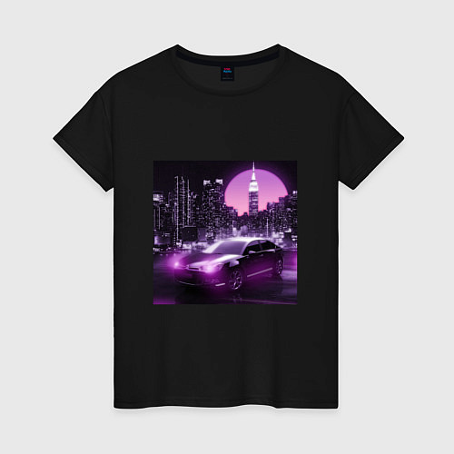 Женская футболка Neon Citroen / Черный – фото 1