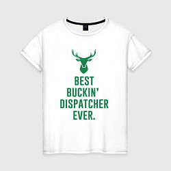 Футболка хлопковая женская Best Dispatcher, цвет: белый
