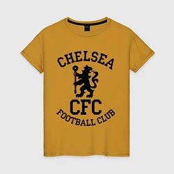 Футболка хлопковая женская Chelsea CFC, цвет: горчичный