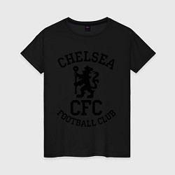 Футболка хлопковая женская Chelsea CFC, цвет: черный