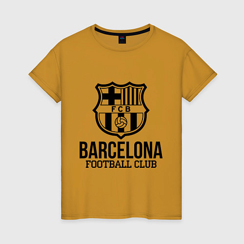 Женская футболка Barcelona FC / Горчичный – фото 1