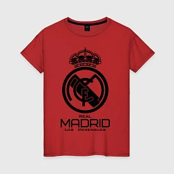 Футболка хлопковая женская Real Madrid, цвет: красный