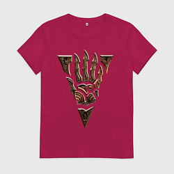 Футболка хлопковая женская Символ Морровинда, цвет: маджента