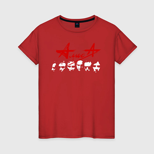 Женская футболка Группа Алиса / Красный – фото 1