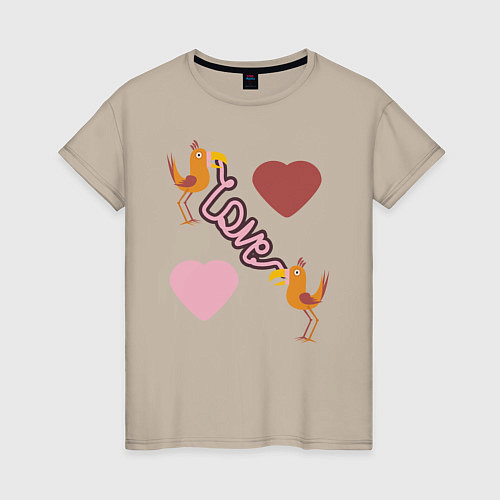 Женская футболка Любовь / Миндальный – фото 1