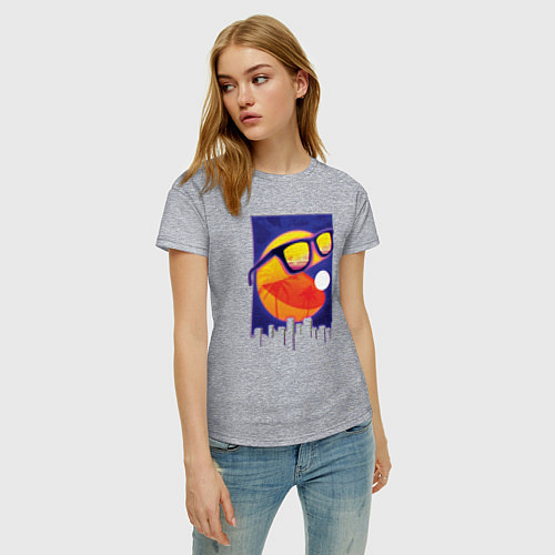 Женская футболка Sun Eat Moon / Меланж – фото 3