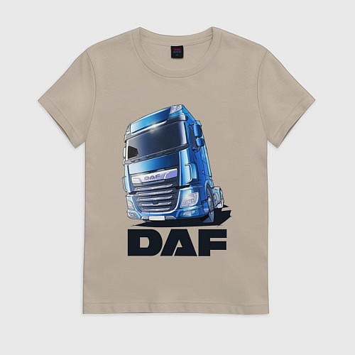 Женская футболка Daf Truck / Миндальный – фото 1