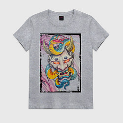 Футболка хлопковая женская Ханья, цвет: меланж