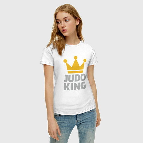 Женская футболка Король Дзюдо / Белый – фото 3