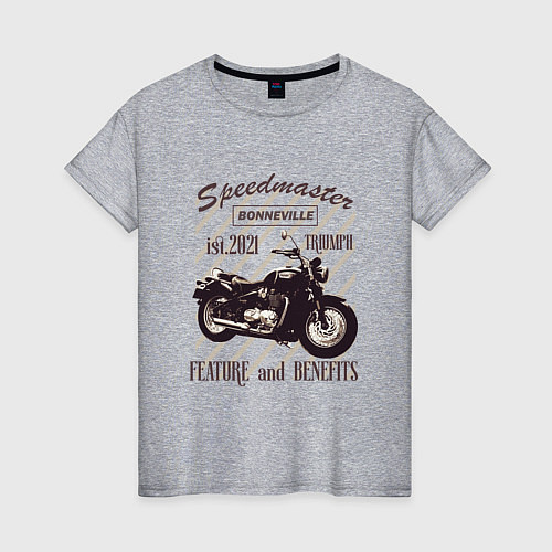 Женская футболка Triumph speedmaster bonneville / Меланж – фото 1