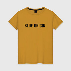 Футболка хлопковая женская BLUE ORIGIN, цвет: горчичный