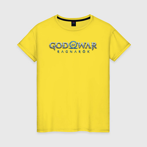 Женская футболка God of War Ragnarok лого / Желтый – фото 1