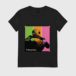 Футболка хлопковая женская На игле, цвет: черный