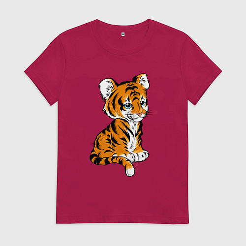 Женская футболка Little Tiger / Маджента – фото 1