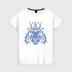 Футболка хлопковая женская Царь Тигр, цвет: белый