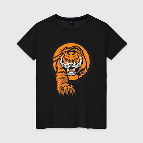 Женская футболка Жизнь Тигра / Черный – фото 1
