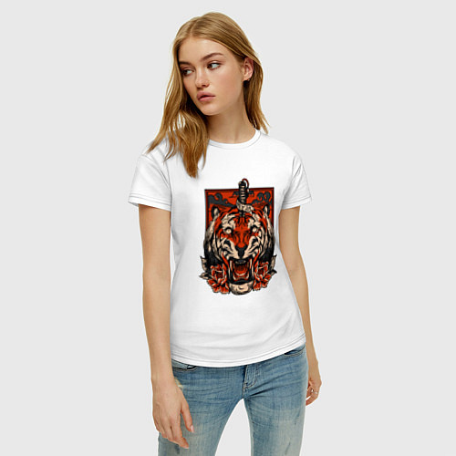 Женская футболка Red Tiger / Белый – фото 3
