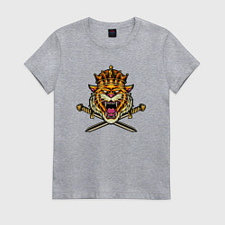 Футболка хлопковая женская Tiger King, цвет: меланж