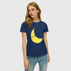 Футболка хлопковая женская Веселый банан, цвет: тёмно-синий — фото 2