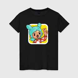 Футболка хлопковая женская Icon Toca Boca, цвет: черный