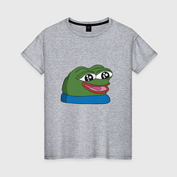 Футболка хлопковая женская Pepe happy Пепе хеппи, цвет: меланж