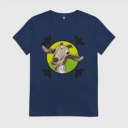 Футболка хлопковая женская Барашка, цвет: тёмно-синий