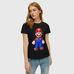 Футболка хлопковая женская Mario, цвет: черный — фото 2
