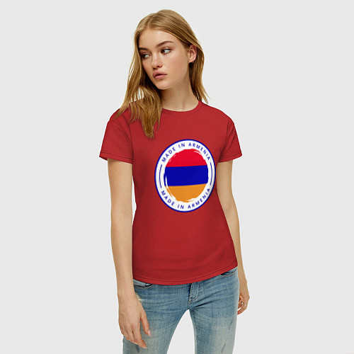 Женская футболка Сделано в Армении / Красный – фото 3