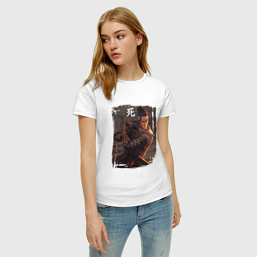 Женская футболка Warrior Sekiro shadows die twice Z / Белый – фото 3