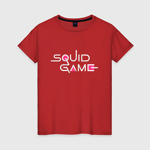 Женская футболка Squid Game name / Красный – фото 1