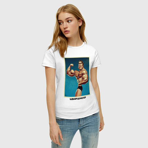 Женская футболка Arnold PUMP / Белый – фото 3