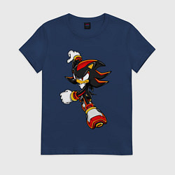Футболка хлопковая женская SonicSW, цвет: тёмно-синий