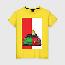 Футболка хлопковая женская Concept car, цвет: желтый
