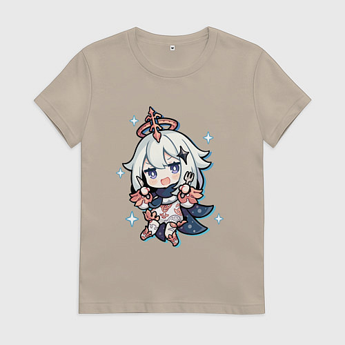 Женская футболка Paimon тян / Миндальный – фото 1