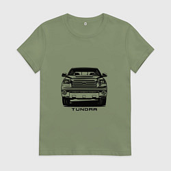 Футболка хлопковая женская Тойота Тундра, цвет: авокадо