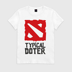 Футболка хлопковая женская Typical Doter, цвет: белый