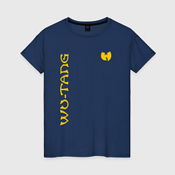 Футболка хлопковая женская WU TANG CLAN LOGO YELLOW, цвет: тёмно-синий