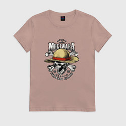 Футболка хлопковая женская MUGIWARA ONE PIECE ВАН ПИС, цвет: пыльно-розовый