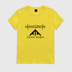 Футболка хлопковая женская HORIZON ZERO DAWN, цвет: желтый