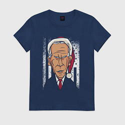 Футболка хлопковая женская Joe Biden, цвет: тёмно-синий