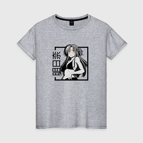 Женская футболка Асуна Юки в квадрате / Меланж – фото 1