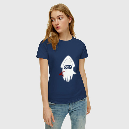 Женская футболка Bloody Squid / Тёмно-синий – фото 3