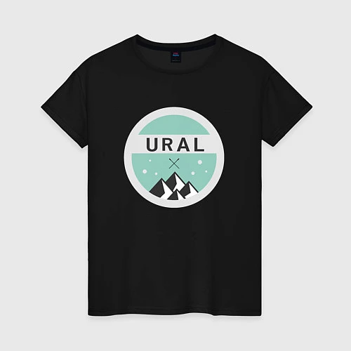 Женская футболка УРАЛ 01 / Черный – фото 1